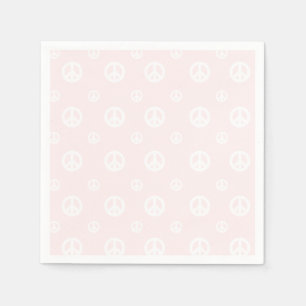 Serviette En Papier Surf rose rétro hippie de la paix Signal Anniversa