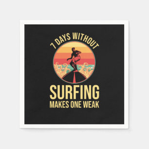 Serviette En Papier Surf Surfeur