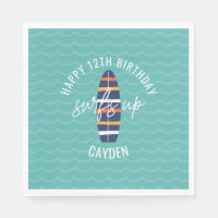Surfs Up surboard et vagues Anniversaire