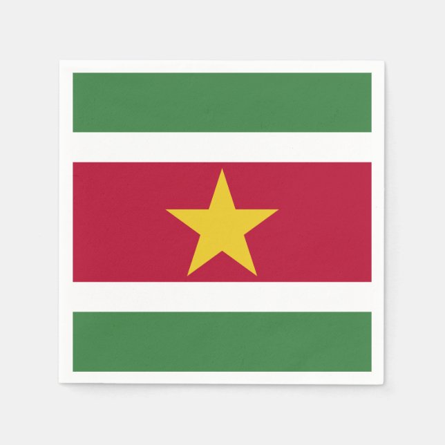 Serviette En Papier Suriname Flag (Devant)