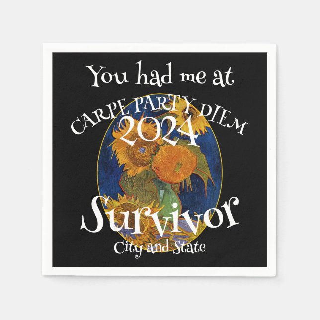 Serviette En Papier Surprise Birthday Festival Block 2024 Party (Devant)