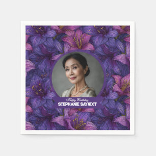 Serviette En Papier Surprise d'anniversaire tendance inspirée de l'Ama