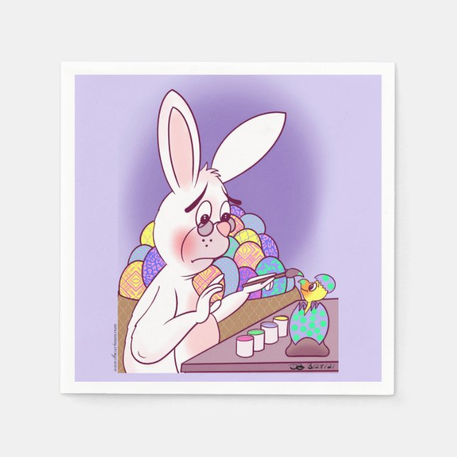 Serviette En Papier Surprise de Pâques (Devant)