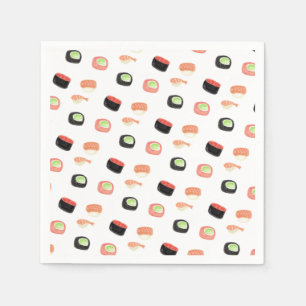 Serviette En Papier Sushi aquarelle Party Hibachi Sushi