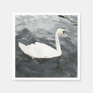 Serviette En Papier Swan impressionniste