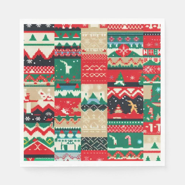 Serviette En Papier Sweat moche de Noël 8 (Devant)