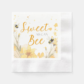 Serviette En Papier Sweet as Can Bee dessert napkin