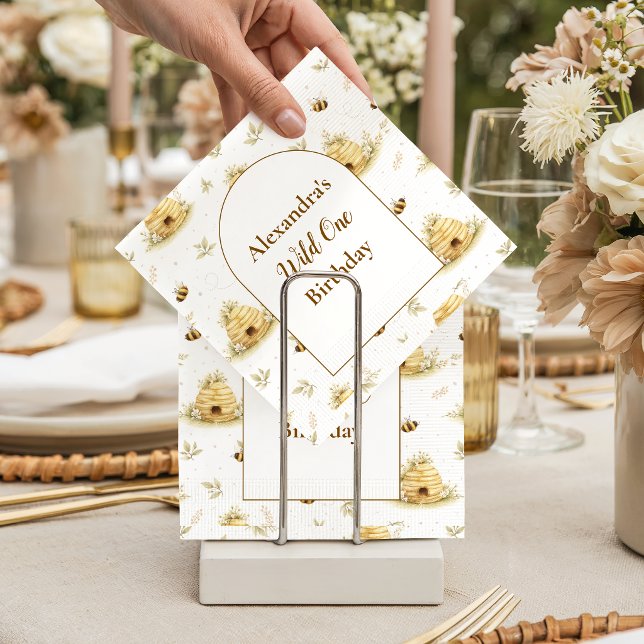 Serviette En Papier Sweet As Can Bee Wild One Birthday (Créateur téléchargé)