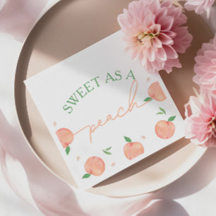 Serviette En Papier Sweet As Peach Anniversaire