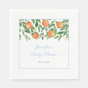 Serviette En Papier Sweet Baby Boy Citrus Oranges Baby shower Party
