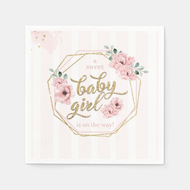 Serviette En Papier Sweet Baby girl Boho (Devant)