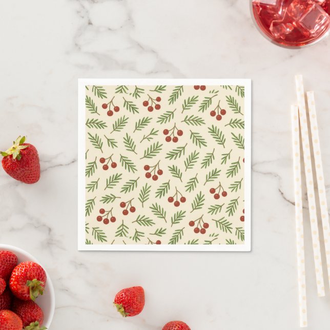Serviette En Papier Sweet Cherry Natural Harmony (En situation)