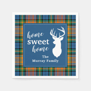 Serviette En Papier Sweet Home Tartan Clan Murray Plaid personnalisé
