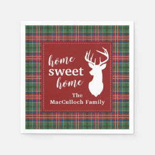 Serviette En Papier Sweet Home Tartan MacCulloch Personnalisé Plaid