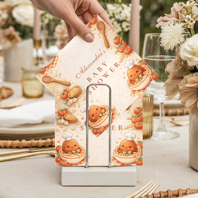 Serviette En Papier Sweet Italian Meatball Baby Shower (Créateur téléchargé)