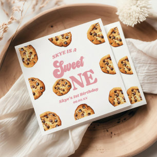 Serviette En Papier Sweet One Cookies et Lait 1er anniversaire fête