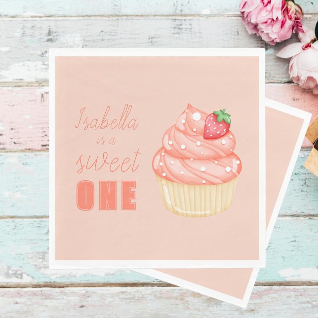Serviette En Papier Sweet ONE, filles fête de premier anniversaire Pap (Créateur téléchargé)