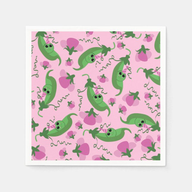 Serviette En Papier Sweet Pea Cute 1er Anniversaire (Devant)