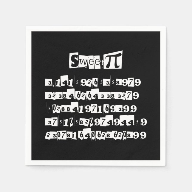 Serviette En Papier Sweet Pi (Devant)