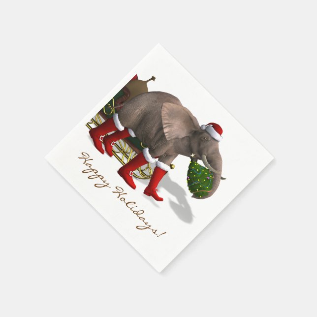 Serviette En Papier Sweet Santa Claus Elephant (Coin)