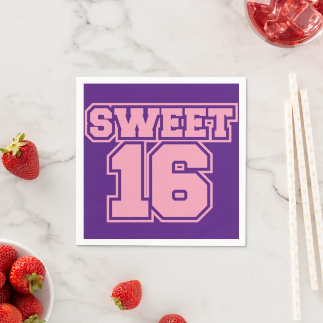 Serviette En Papier Sweet sixteen (En situation)