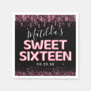 Serviette En Papier Sweet sixteen 16e fête d'anniversaire