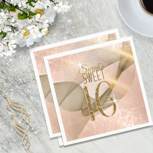 Serviette En Papier Sweet sixteen Rose à persil Gold ID652