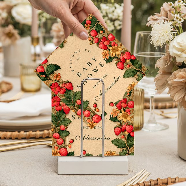 Serviette En Papier Sweet Strawberry Storybook Baby Shower (Créateur téléchargé)
