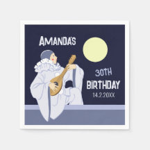 Sweet vintage Pierrot clown lute lune CC1272 Party