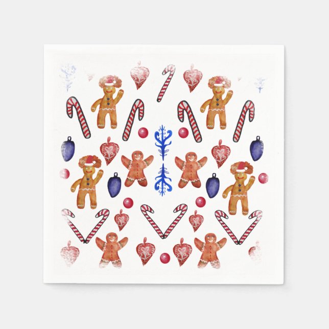 Serviette En Papier Sweets de Noël (Devant)