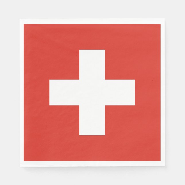 Serviette En Papier Switzerland Flag (Devant)