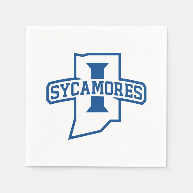 Serviette En Papier Sycamores d'Indiana State University (Devant)