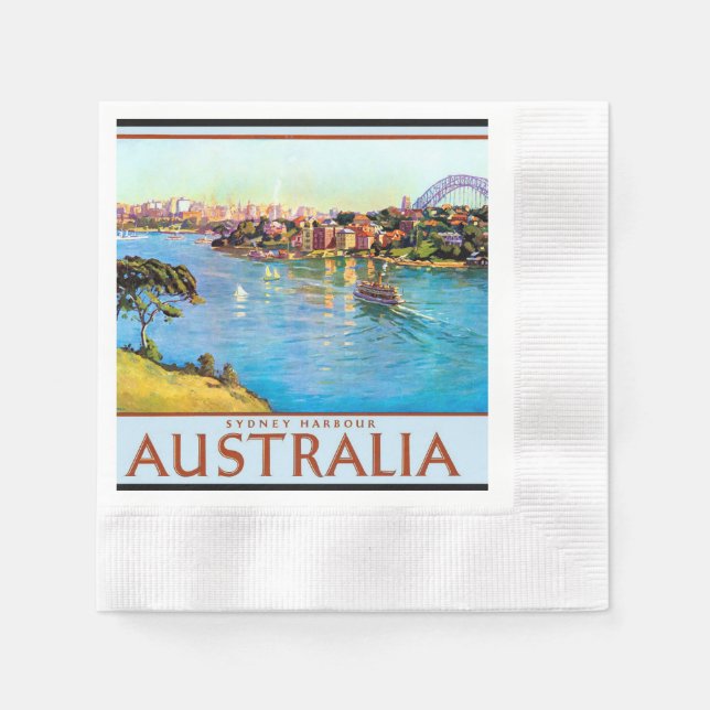 Serviette En Papier Sydney Harbour Australie (Devant)
