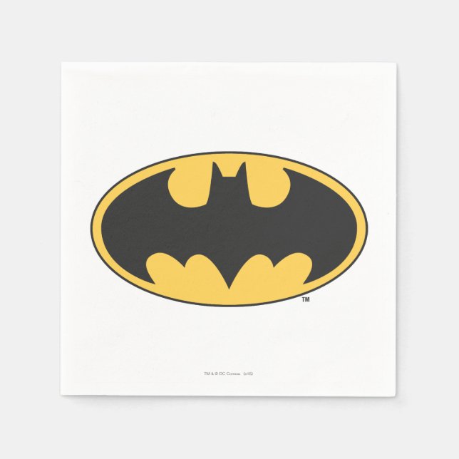 Serviette En Papier Symbole Batman | Logo ovale (Devant)