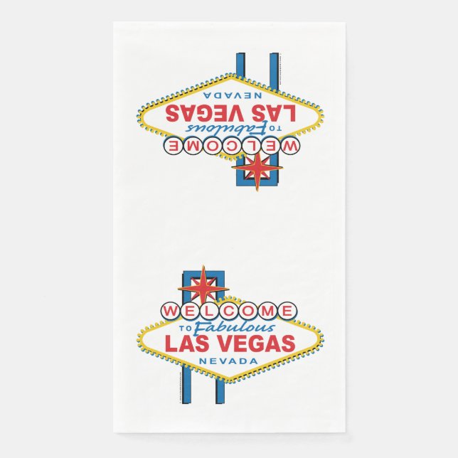 Serviette En Papier SYMBOLE Bienvenue À Las Vegas (Devant)