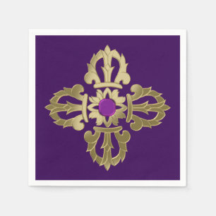 Serviette En Papier symbole bouddhiste doré vajra
