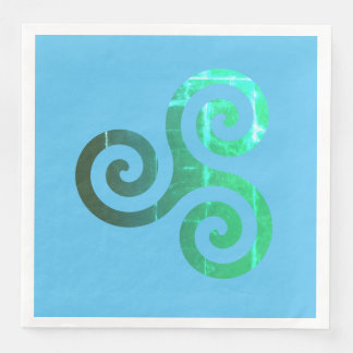 Serviette En Papier Symbole celtique antique Emerald Triskele