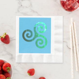Serviette En Papier Symbole celtique antique Emerald Triskele