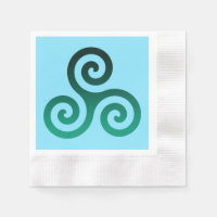 Symbole celtique antique Triskele vert Sky Blue