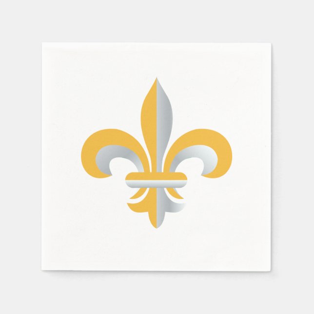 Serviette En Papier Symbole de Fleur de Lis (Devant)