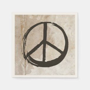 Serviette En Papier Symbole de la paix Hippie Love Anti-Guerre Symbole