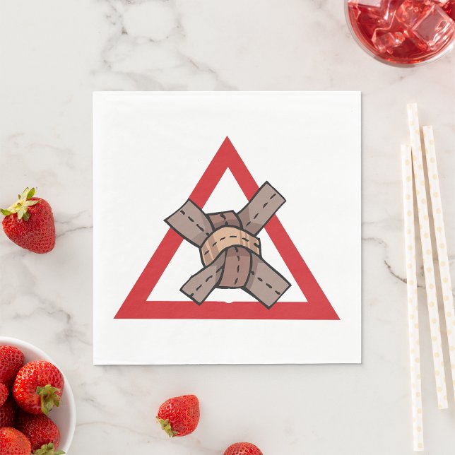 Serviette En Papier Symbole de la route d'avertissement de noeud de tr (Créateur téléchargé)