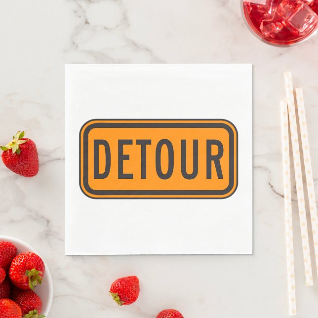 Serviette En Papier Symbole de la route Detour (Créateur téléchargé)