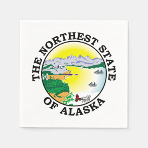 Serviette En Papier Symbole de l'Alaska