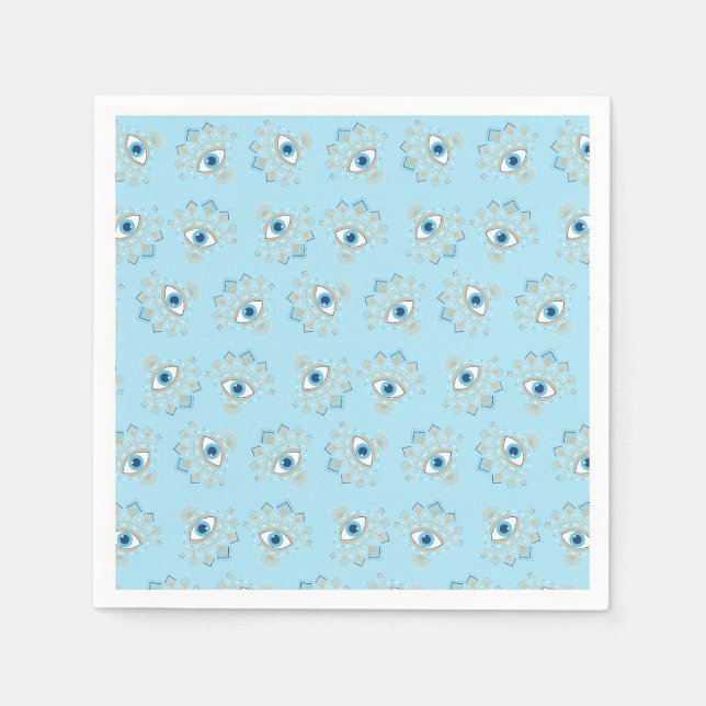 Serviette En Papier Symbole de protection turc des yeux mal grecs déco (Devant)