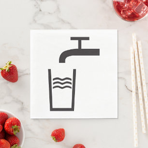 Serviette En Papier Symbole d'eau du robinet
