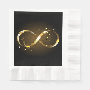 Serviette En Papier Symbole d'infini doré
