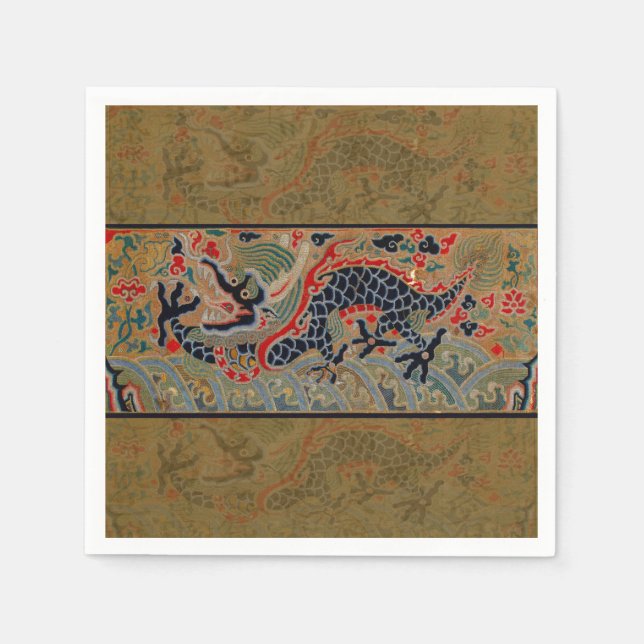 Serviette En Papier Symbole dragon chinois Antique asiatique (Devant)