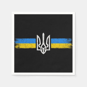 Serviette En Papier SYMBOLE DU Drapeau Ukraine