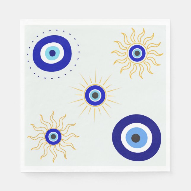 Serviette En Papier Symbole du mauvais œil (Devant)